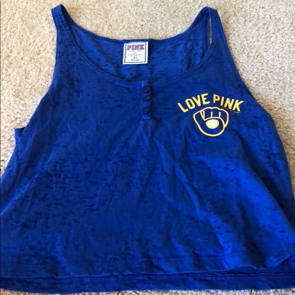 💛💙Brew Crew cropped tank💙💛